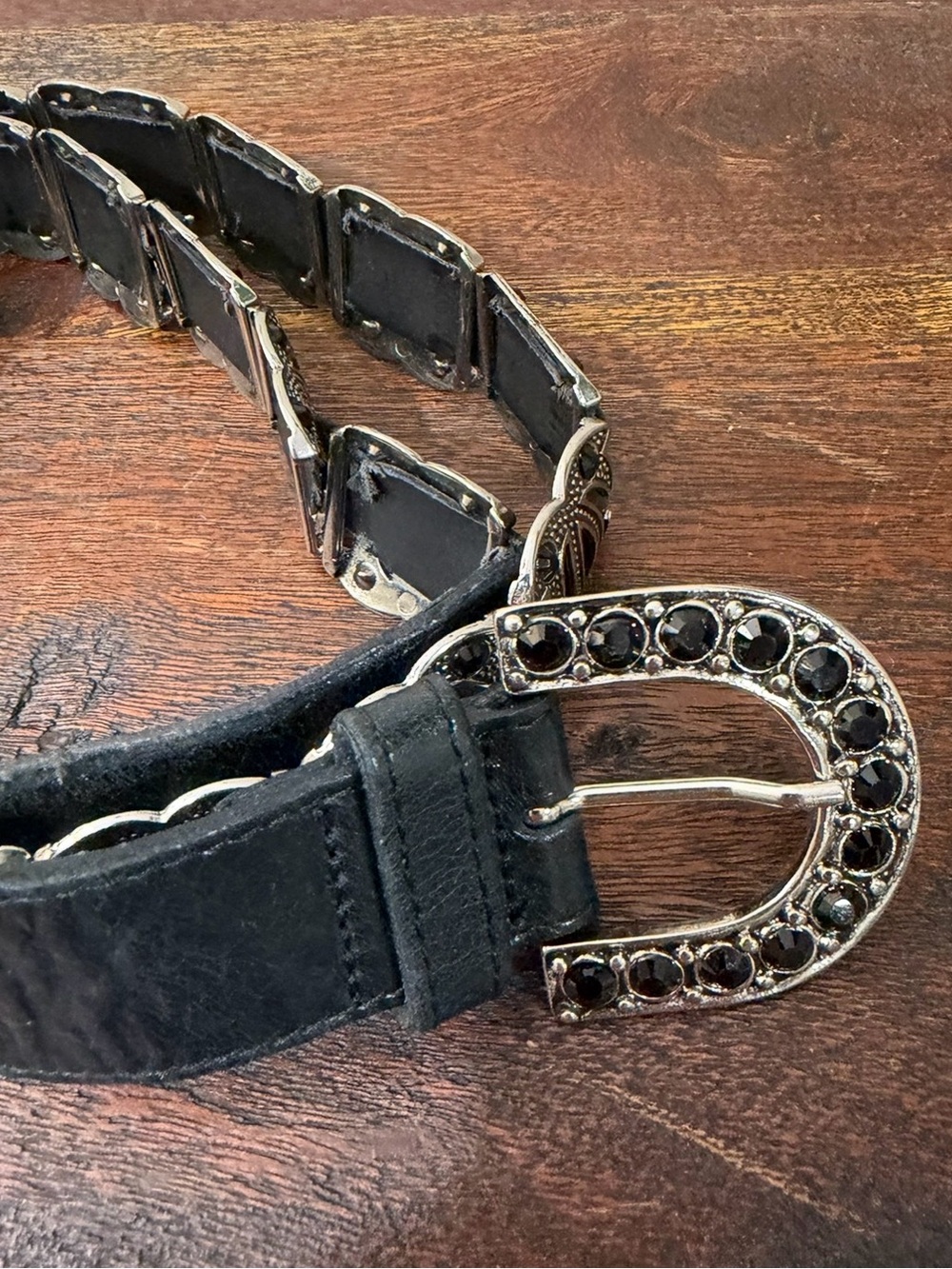 Guido Angeloni black Concho Belt L made in Italy - Picture 2 of 7